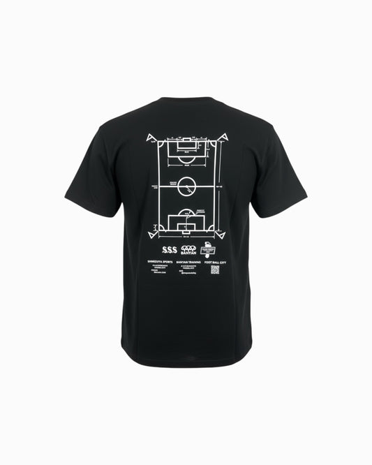 A-pitch Short Sleeve Tee / Black × White
