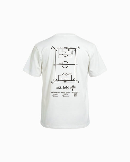 A-pitch Short Sleeve Tee / White × Black