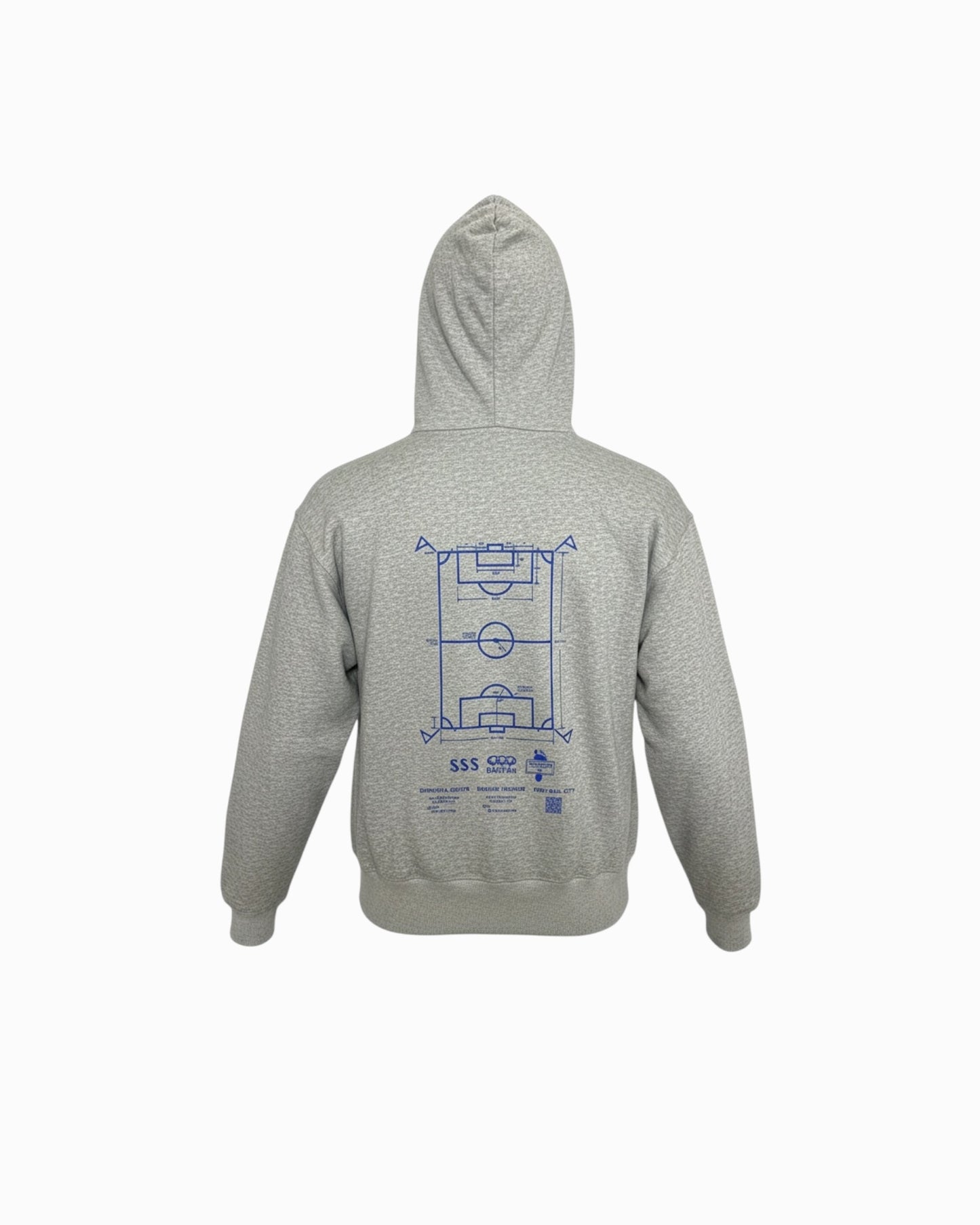 A-pitch Sweat Hoodie / Gray × Blue