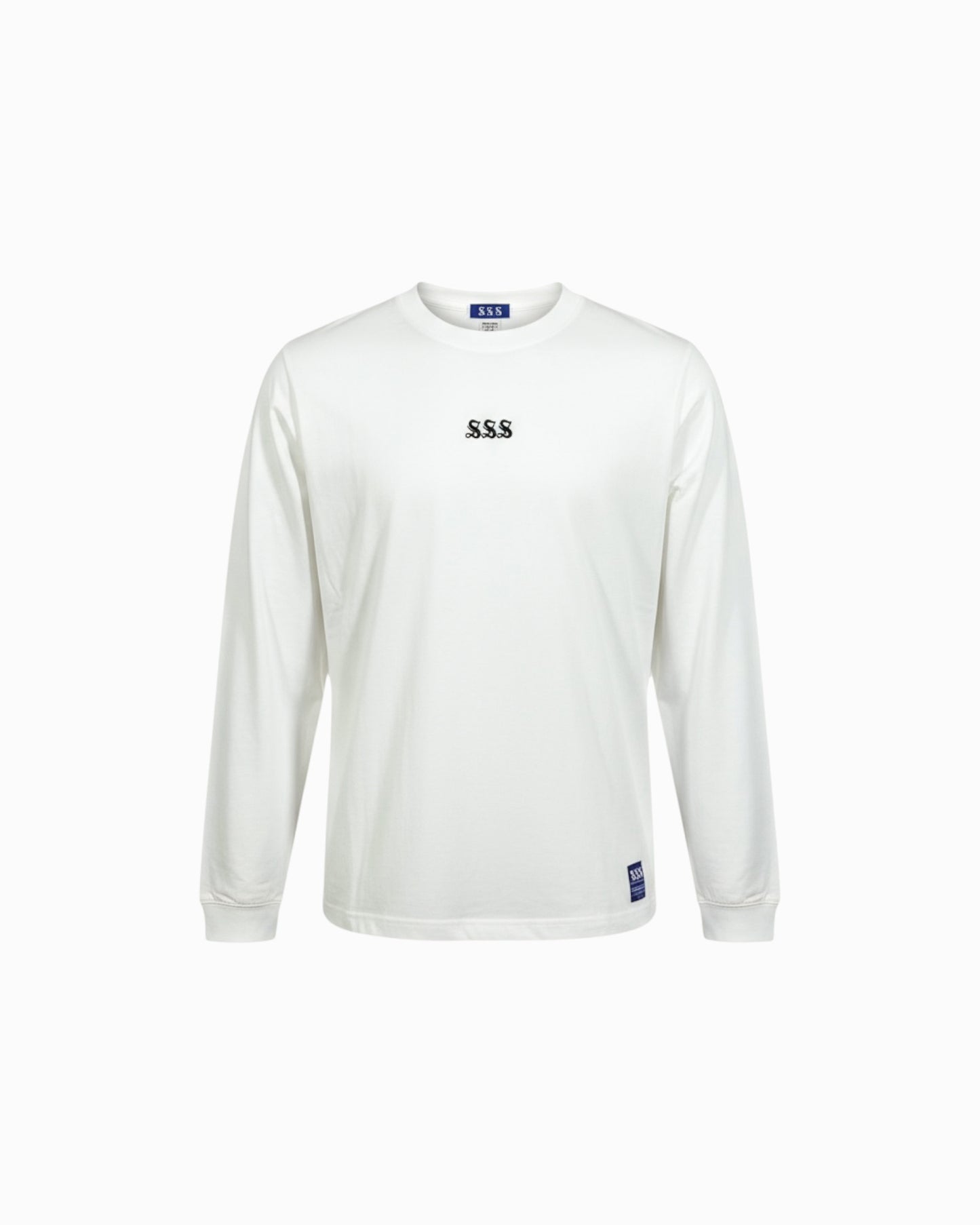 A-pitch Long Sleeve Tee / White × Black
