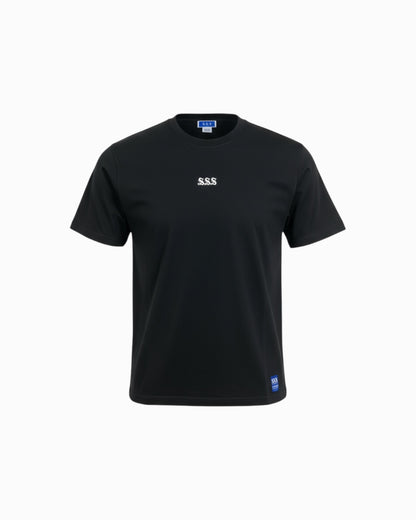 A-pitch Short Sleeve Tee / Black × White