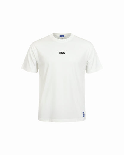 A-pitch Short Sleeve Tee / White × Black