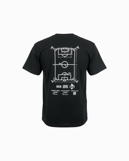 A-pitch Short Sleeve Tee / Black × White