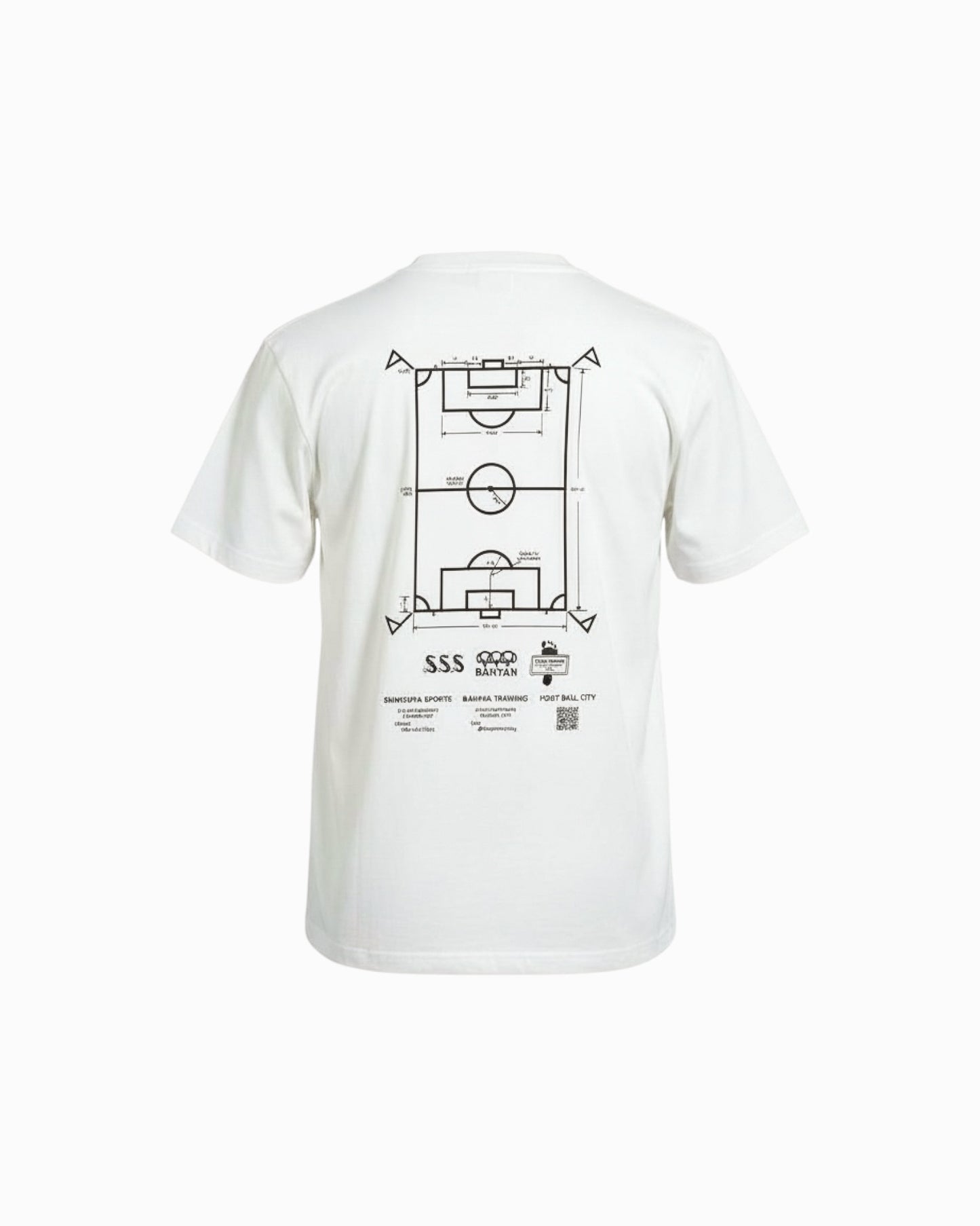 A-pitch Short Sleeve Tee / White × Black